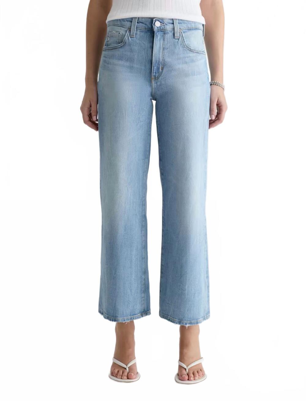 NEW AG JEANS saige wide leg crop jeans in kings river
